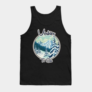 Verbier Switzerland Ski travel logo Tank Top